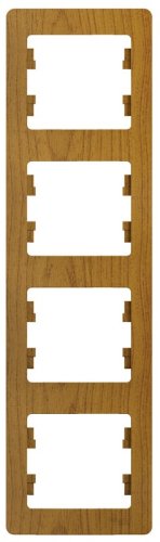 Рамка вертикальная Systeme Electric Glossa 4-м. дерево картинка